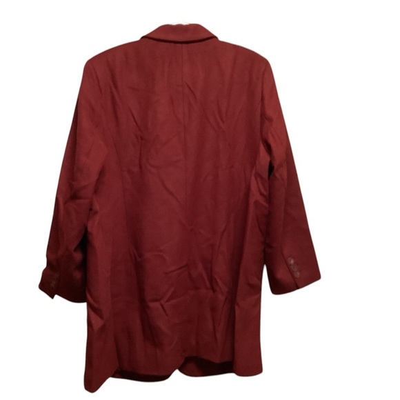 WOMENS ELLOS WOOL BLEND PEA COAT IN WINE. SIZE 22 - Picture 3 of 5